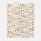 Couverture Polaire Boho Cream Fern Strings - motif sans soudure. (Devant)