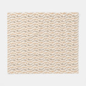 Couverture Polaire Boho Cream Fern Strings - motif sans soudure. (Devant (Horizontal))