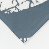 Couverture Polaire Boho d'arbre simple bleu (Coin)