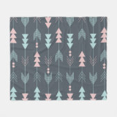 Couverture Polaire Boho de style bohème : Motif ethnique sans peau (Devant (Horizontal))