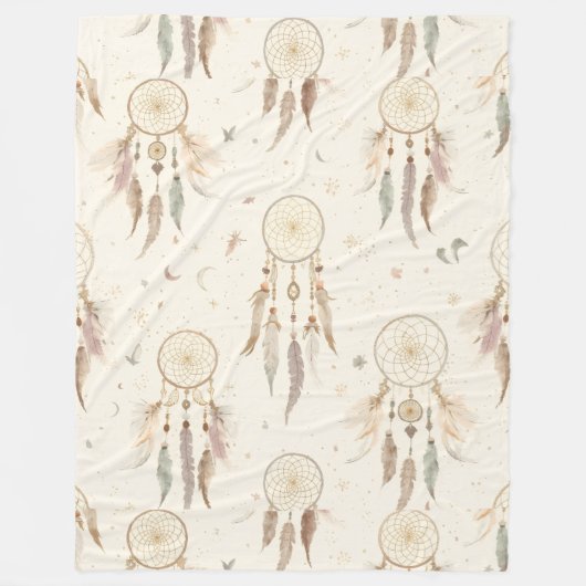 Couverture Polaire Boho Dreamcatcher Fleece Blanket | Ethereal (Devant)
