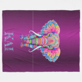 Couverture Polaire Boho Elephant - Conception personnalisée de Mandal (Devant (Horizontal))