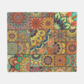 Couverture Polaire Boho ensemble de tuiles et motif sans soudure. Cor (Devant (Horizontal))