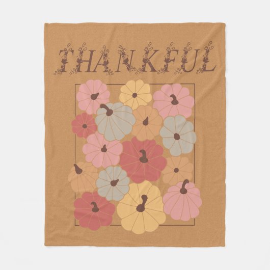 Couverture Polaire Boho Fall Farmhouse Saison de grâce Thankgiving (Devant)