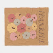 Couverture Polaire Boho Fall Farmhouse Saison de grâce Thankgiving (Devant (Horizontal))