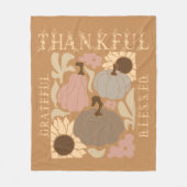 Couverture Polaire Boho Fall Grateful Thanksgiving (Devant)