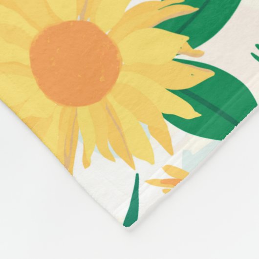 Couverture Polaire Boho Fleur sauvage Meadow Floral Design (Coin)