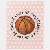 Couverture Polaire boho fleurs plumes terrain de basket heureux endro (Devant)