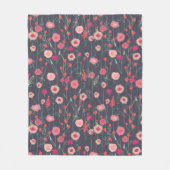 Couverture Polaire Boho floral foncé (Devant)