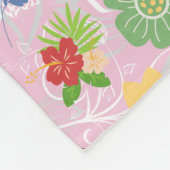 Couverture Polaire Boho Flowers Motif B01.w LPink BG (Coin)