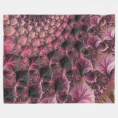 Couverture Polaire Boho Funky Eclectique Rose Noir Abstrait Fractal (Devant (Horizontal))