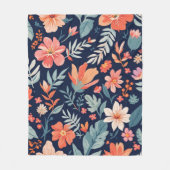 Couverture Polaire Boho Garden Whimsy - Tropical Floral Fleece Blanke (Devant)