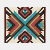 Couverture Polaire Boho Géométrique (Devant (Horizontal))