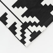 Couverture Polaire Boho géométrique noir et blanc (Coin)