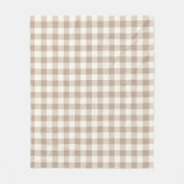 Couverture Polaire Boho Gingham Pattern Plaid Checkered Neutral (Devant)