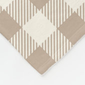 Couverture Polaire Boho Gingham Pattern Plaid Checkered Neutral (Coin)