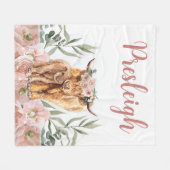 Couverture Polaire Boho Highland Cow Blanket Girl Highland Cow Blanke (Devant (Horizontal))