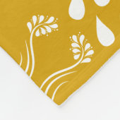 Couverture Polaire Boho Mandala Bright Mustard Jaune (Coin)