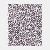Couverture Polaire Boho Matisse Formes botaniques Motif gris noir (Devant)
