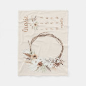 Couverture Polaire Boho Milestone Blanket Girl - Mois Blanket Personn (Devant)