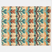 Couverture Polaire Boho moderne du milieu du siècle (Devant (Horizontal))