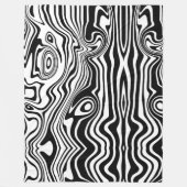 Couverture Polaire Boho moderne noir et blanc Motifs bandes animal (Devant)