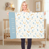 Couverture Polaire Boho Moon Stars Cloud Kids Monogram