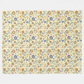 Couverture Polaire Boho motif 01,w Lyellow BG (Devant (Horizontal))