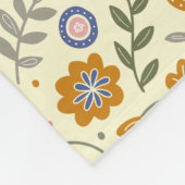 Couverture Polaire Boho motif 01,w Lyellow BG (Coin)