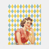 Couverture Polaire Boho motif géométrique avec les années 50 lads Jau (Devant)