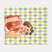 Couverture Polaire Boho motif géométrique avec les années 50 lads Jau (Devant (Horizontal))