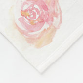Couverture Polaire Boho personnalisé chic aquarelle fleuri nom bébé (Coin)