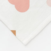 Couverture Polaire Boho petite fille pastel amour coeurs pépinière (Coin)