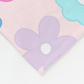 Couverture Polaire Boho Pink Daisy Flowers Pattern (Coin)