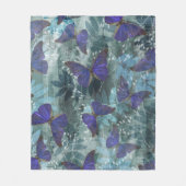 Couverture Polaire Boho Purple Butterfly & Cyan Botanique Original (Devant)