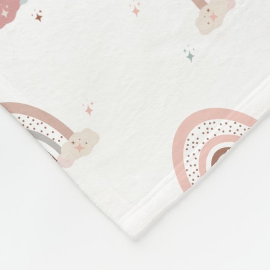 Couverture Polaire Boho Rainbow Baby Design Linges de bébé (Coin)
