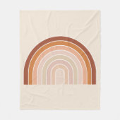 Couverture Polaire Boho Rainbow Beige Terracotta (Devant)