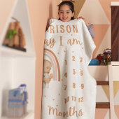 Couverture Polaire Boho Rainbow Cute Baby Photo Stroller Personnalisé