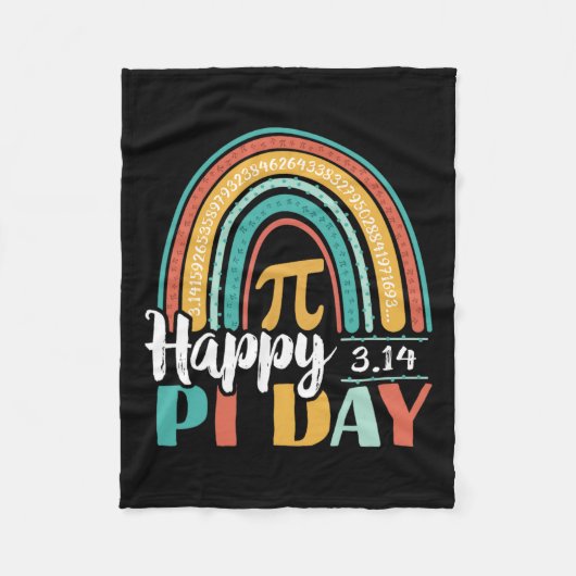 Couverture Polaire Boho Rainbow Happy Pi Day 3.14 Math Geek (Devant)
