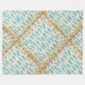 Couverture Polaire Boho Room Moderne Abstrait Motif en plumes (Devant (Horizontal))