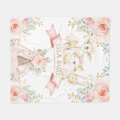Couverture Polaire Boho rose rose pâle Boho Boho Baby Girl Nursery (Devant (Horizontal))