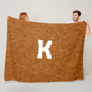 Couverture Polaire Boho Rustique Texturé Bois brun personnalisé