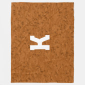 Couverture Polaire Boho Rustique Texturé Bois brun personnalisé (Devant)