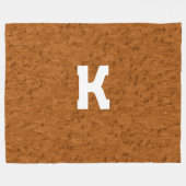 Couverture Polaire Boho Rustique Texturé Bois brun personnalisé (Devant (Horizontal))