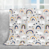 Couverture Polaire Boho Sheep joyeux Rainbow Print
