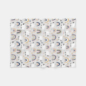 Couverture Polaire Boho Sheep joyeux Rainbow Print (Devant (Horizontal))