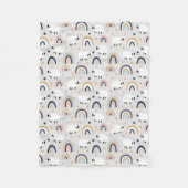 Couverture Polaire Boho Sheep joyeux Rainbow Print (Devant)