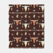 Couverture Polaire Boho Steer Motif (Devant)