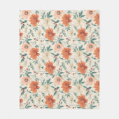 Couverture Polaire Boho style fleurs couleurs motifs (Devant)