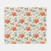 Couverture Polaire Boho style fleurs couleurs motifs (Devant (Horizontal))